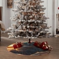 thumbnail image 4 of Rateoe Cool Cat Driving Sunset Pattern Christmas Tree Skirt with Ties, Christmas Tree Decorations, Farmhouse Christmas Decor Xmas Holiday Decorations-48", 4 of 6