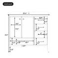 thumbnail image 3 of 36'' Bathroom Vanity with Ceramic Sink Combo, Solid Wood Frame Modern Bathroom Storage Cabinet with 4 Drawers, 2 Soft Closing Door, Freestanding Bathroom Vanities, Metal Handle, Green, 3 of 8