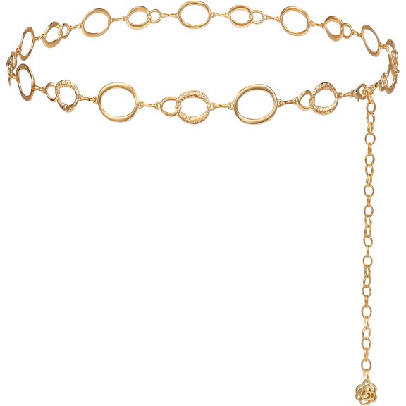 DESIGNICE Chain Belt for Women Metal Waist Chain Ladies Belly Link Belt Gold Chain Belt for Dresses Jeans