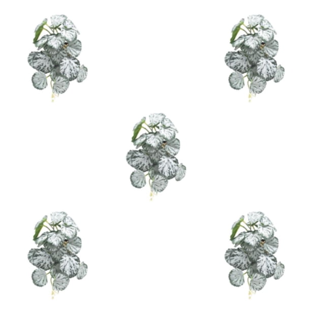 Decoraciones realistas Injueey terrarios Begonia Blanca artificial no tóxica bajo mantenimiento