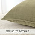 thumbnail image 2 of Sanmadrola Moss Green Pillow Covers 18x18 Set of 2 Chenille Throw Pillow Cover with Elegant Design Soft and Luxurious Decorative Throw Pillows for Couch Bed and Home Decor, 2 of 8
