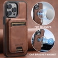 thumbnail image 3 of Compatible Magsafe 2 in 1 Detachable iPhone 13 Pro Max Wallet Case with Card Holder for Women Men,Magnetic PU Leather RFID Blocking Flip Kickstand Credit Slots for Apple 13 Pro Max,Brown, 3 of 17