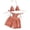 Orange, variant on Knit Bohemian Striped Bikini Set for Summer Beachwear Unique Two Piece Swimsuit Cover Up with High Waist Bottoms, XL, Red