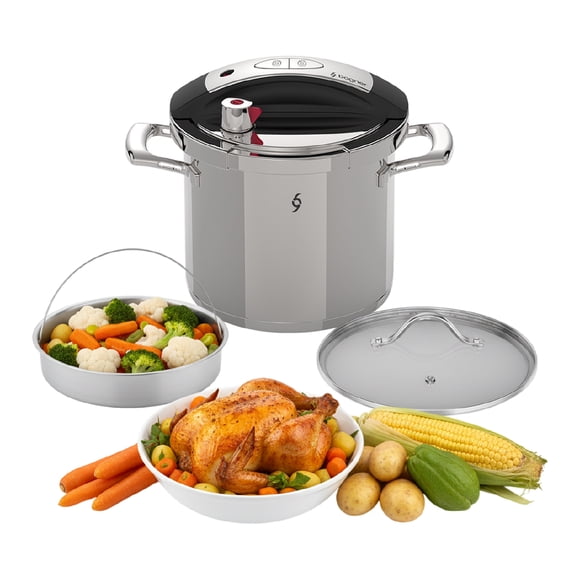 Olla De Presión De 7 Litros Acero Inox 304 Bogner BPC07N