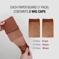 thumbnail image 4 of 12 PCS! Perfect Fit Ultra Thin & Expandable Stocking Wig Cap, Each pack contains 2 wig caps (6 pack, Light Brown), 4 of 5
