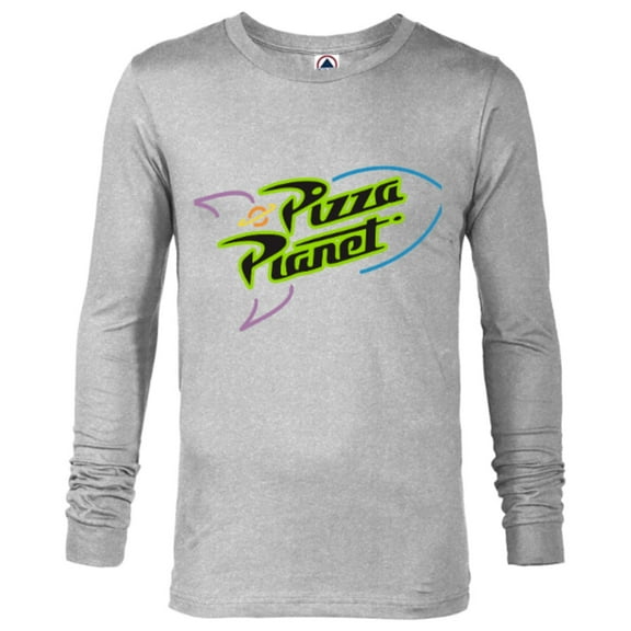 Disney Pixar Toy Story Pizza Planet Rocket Ship Neon T-Shirt - Long Sleeve T-Shirt for Men - Customized-Athletic Heather