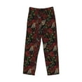 thumbnail image 6 of Uemuo Fishbone Rose Pattern Men's Wide Leg Palazzo Lounge Pants with Pockets Light Weight Loose Comfy Casual Pajama Pants-Small, 6 of 9