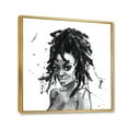 thumbnail image 3 of Designart 'Black and White Portrait of African American Woman II' Modern Framed Canvas Wall Art Print, 3 of 5