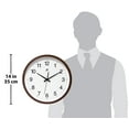 thumbnail image 5 of Infinity Instruments 14" Brown Transitional Analog Display Wall Clock, 5 of 6