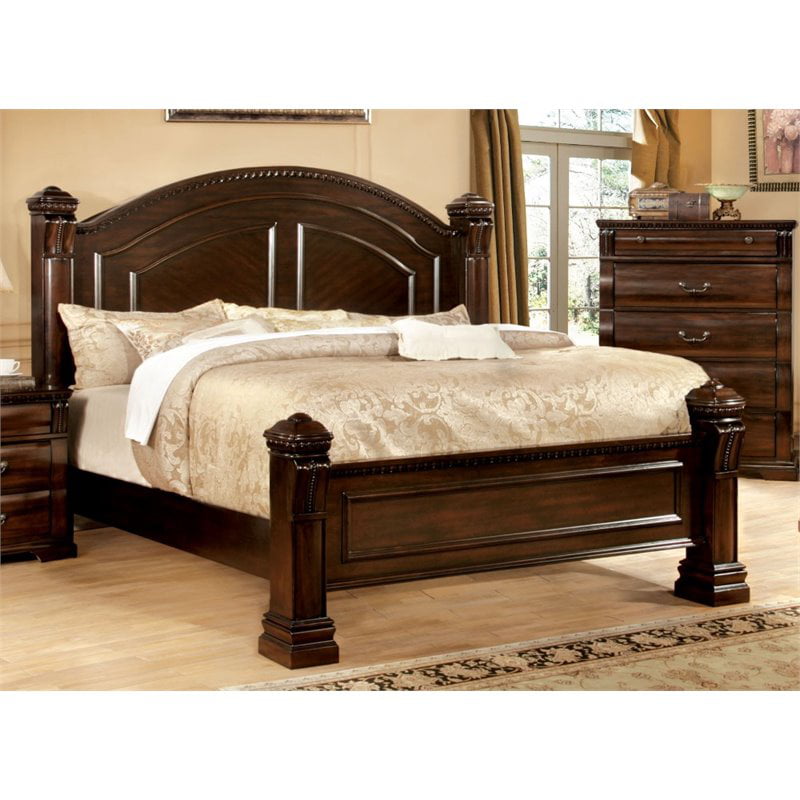 Furniture Of America Oulette Wood, Dark Cherry King Size Beds