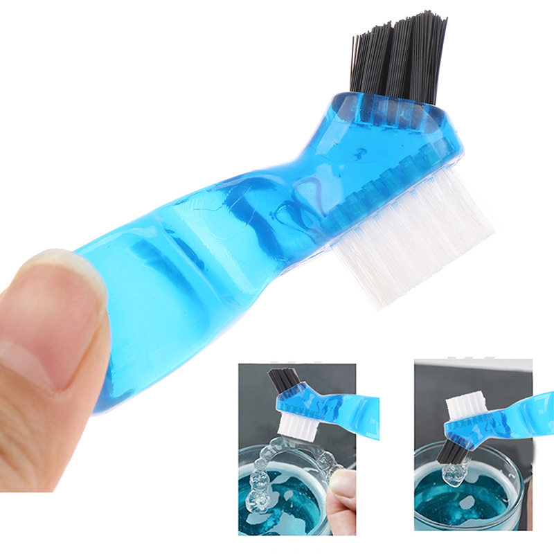 Mini Bristles Denture Cleaning Brush Bristles False Teeth Brush Oral