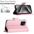 thumbnail image 4 of compatible iPhone 15 Plus Rhombic Texture Flip Leather Phone Case with Lanyard Cheap and fine, 4 of 5