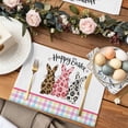 thumbnail image 2 of Happy Easter Bunny Placemat of 1 PC, Leopard Rabbits Spring Plaid Table Mats Washable Heat-Insulation Non-Slip Place Mats for Kitchen Dinner Table Indoor Outdoor Decor,13x19 Inch, 2 of 9