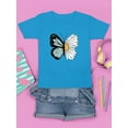 thumbnail image 3 of Half Butterfly Half Daisy T-Shirt Juniors -Image by Shutterstock,  Small, 3 of 4