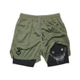 thumbnail image 3 of Berserk-pantalones cortos deportivos 2 en 1 para hombre, Shorts de secado rápido para correr, entrenamiento de gimnasio y Fitness, doble cubierta, Verano, 3 of 5