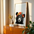 thumbnail image 3 of Floral Baby Bear - Photography Animal Flowers Floral Humor Portrait Black and White Whimsical Unframed Wall Art Print 5 x 7 inches, 3 of 60