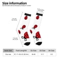 thumbnail image 2 of Sigee Fly Flying Ladybug for Contrast Design Soft Moisture-Wicking Socks Crew Casual Athletic Stretchy Loose Middle Tube Socks, 2 of 6