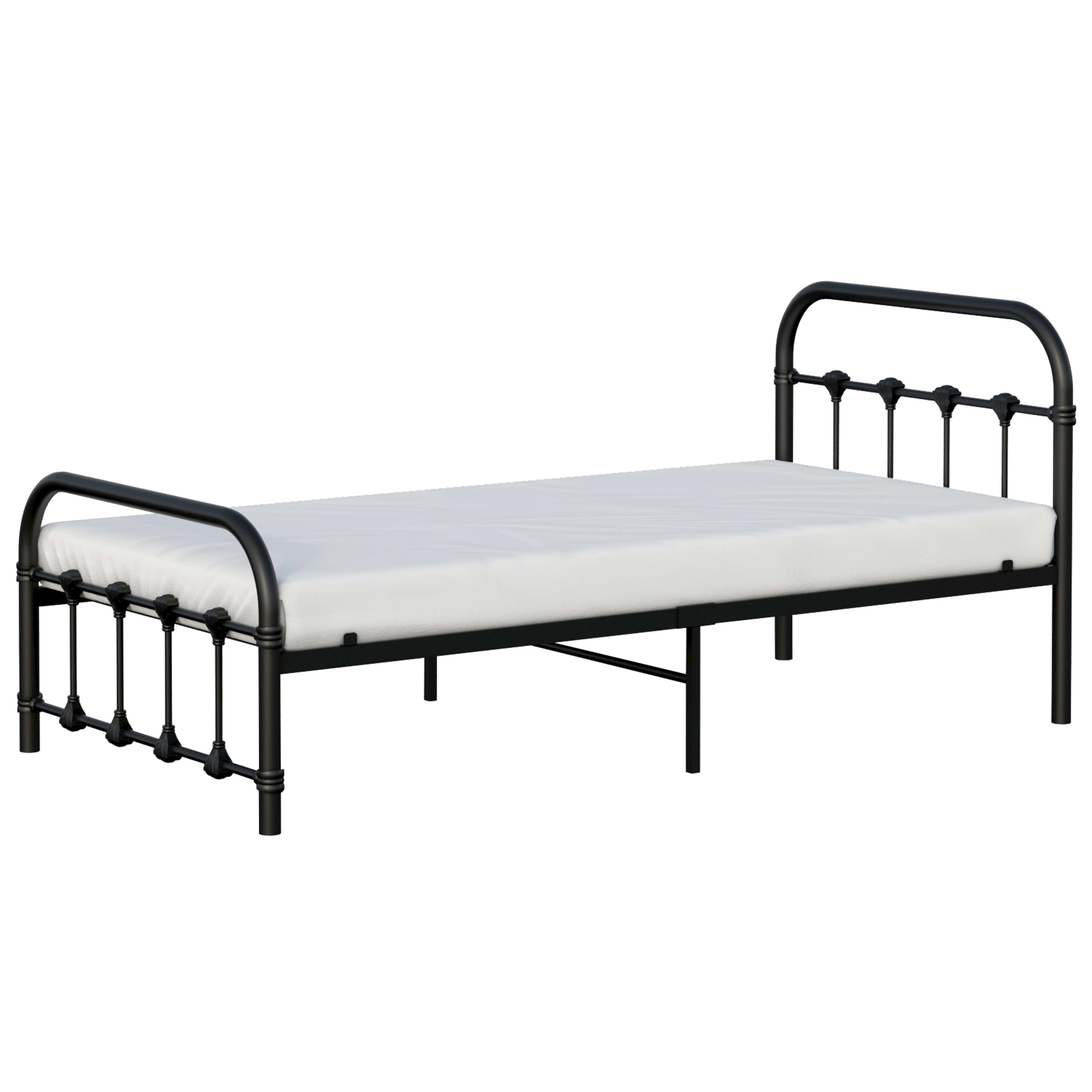 BK Furniture Melissa Metal Twin Bed, Black(Base UPC:0081313901102)