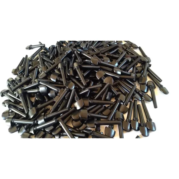 34 Pcs Violin Hill Pegs, 9x7x45mm AAA Quality Ebony Wood, 4/4 Size Musical Instrument Accessories