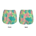 thumbnail image 5 of Lsque Colorful Palm Leaves Printed Women's Running Shorts with Liner Pockets,Elastic Quick Dry Workout Athletic Gym Yoga Shorts,Womens High Waist Shorts-Medium, 5 of 9