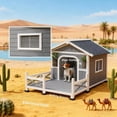 thumbnail image 2 of YINGYING Large Outdoor Dog House, Wooden Dog Kennel with Removable Bottom Panels & Openable Roof Puppy Shelter for Large and Medium Dogs, 2 of 8