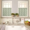 thumbnail image 4 of Kitchen Curtains Set, Abstract Green Kitchen Curtains and Valances Set, Modern Contemporary Art Vintage Rod Pocket Tier Curtains 24 Inch Length for Cafe/Bedroom Windows, 4 of 6