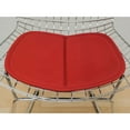 thumbnail image 6 of Mod Made Modern Chrome Wire Dining Side Chair With Faux Leather Seat Cushion (White), 6 of 9
