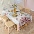 thumbnail image 4 of Holiday Christmas Rectangle Tablecloths Colorful Snowflake Table Clothes 60x102inch Polyester Waterproof and Reusable Tableclothes for Dining Kitchen Parties Weddings and Outdoor Use, 4 of 5