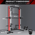 thumbnail image 5 of VIBESPARK Smith Machine Squat Rack, All-in-One Power Rack Cage with LAT-Pull Down System & Cable Machine, Power Cage with Barbell Bar, Weight Storage and More Attachment for Home Gym Workout, 5 of 8