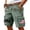 Army Green, variant on Men's Vintage Washed Cargo Shorts with America 250 Years Graphic and Utility Pockets Featuring Loose Fit Design for Summer Fishing Hiking Travel Vacation Army Green L