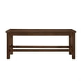 thumbnail image 2 of Lsy Counter Height Dining Bench- 64 Inch Dark Brown Wood Frame, 2 of 6