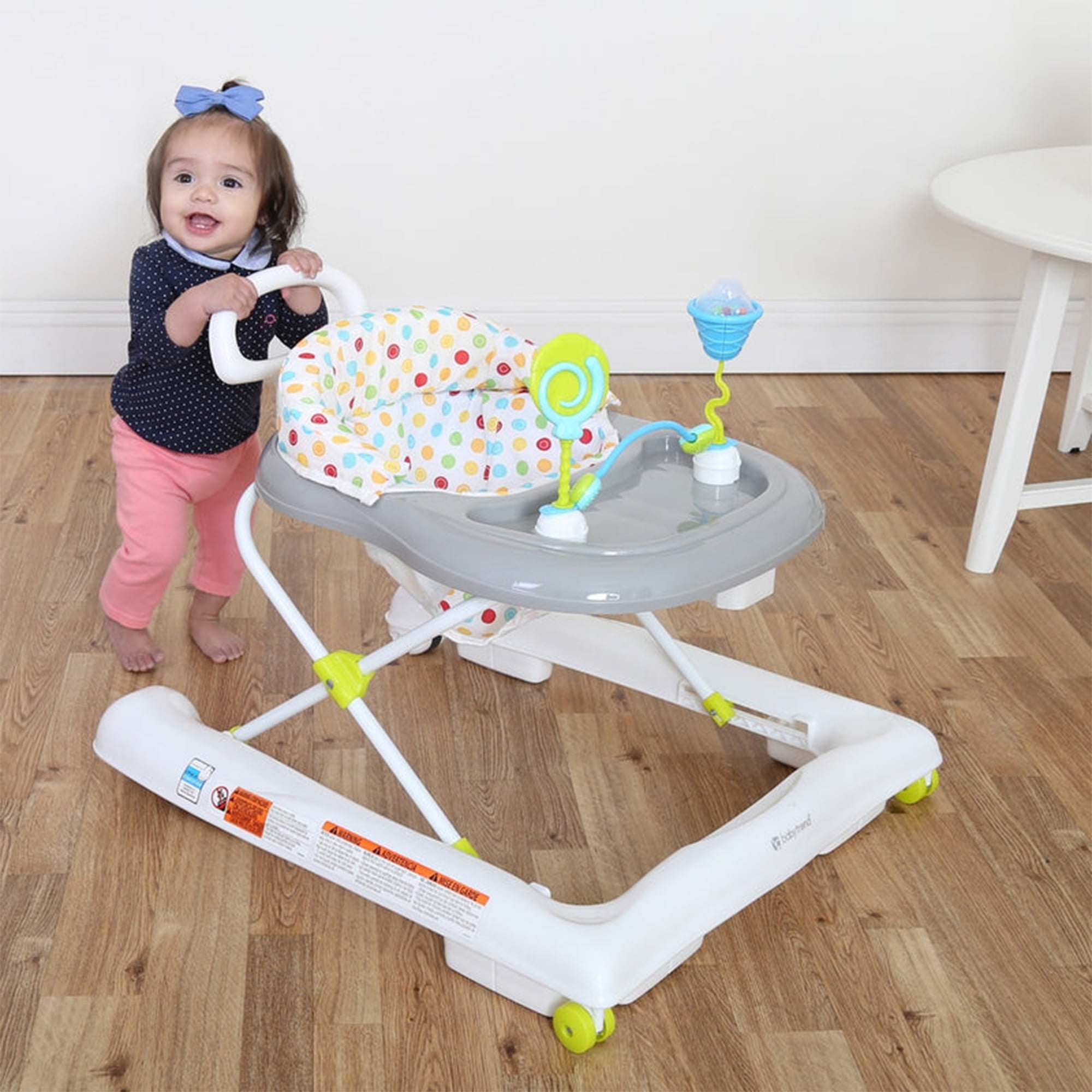 Smart Steps by Baby Trend Dine N’ Play 3-in-1 Feeding Walker - Hexagon Dots  (Walmart Exclusive)