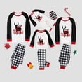 thumbnail image 1 of Pijamas familiares a juego de Navidad, diseño exclusivo, bufanda, ciervo, Feliz Navidad, conjunto de pijamas blancos, 1 of 3