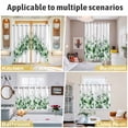 thumbnail image 5 of Green Blooms Floral Kitchen Curtains Window Panels, Farmhouse Spring Flowers Botanical Insulated Window Treatment Curtain, Grommet Curtains for Bedroom/Living Room/Bathroom, 2 Piece 42"Wx63"L, 5 of 8