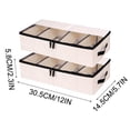 thumbnail image 3 of Xihbxyly Ofertas de Exceso de Existencias En Outlets de Prime Caja de Almacenamiento de Zapatos Compartimentos Plegables, 2 Unidades, Tela Gruesa, Transparente, 3 of 4