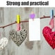 thumbnail image 5 of 50 pinzas de madera con forma de corazón, bonitas pinzas pequeñas para fijar fotos y cuadros (morado)., 5 of 7