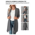 thumbnail image 4 of Spencer Women's Draped Front Open Cardigan Casual Long Sleeve Lightweight Cardigan Sweaters Solid Color Outerwear S-2XL, 4 of 9