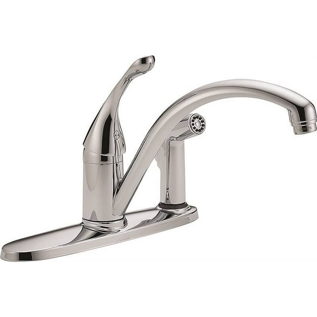 Delta 340-DST Collins Single Handle Kitchen Faucet with Integral Spray, Chrome