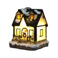 thumbnail image 2 of Mini escultura de casa de pueblo de resina navideña con adorno LED para el hogar (C) Ndcxsfigh Nuevos Originales, 2 of 5