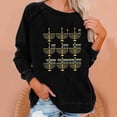 thumbnail image 2 of Darzheoy Womens Hanukkah Loose Solid Graphic Fall Winter Printed Long Sleeve Blouse Shirt, 2 of 4