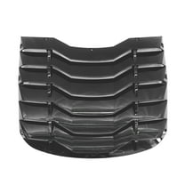 Ikon Motorsports Rear Window Louver Compatible with 2024-2025 Ford Mustang Coupe 2-Door IKON Style ABS Plastic Gloss Black Back Windshield Sun Shade Cover Vent