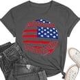thumbnail image 5 of Women American Flag Shirts USA Flag Stars Stripes Graphic Blouse Patriotic Shirt 4th of July T Shirt Summer Tops Tee, 5 of 6
