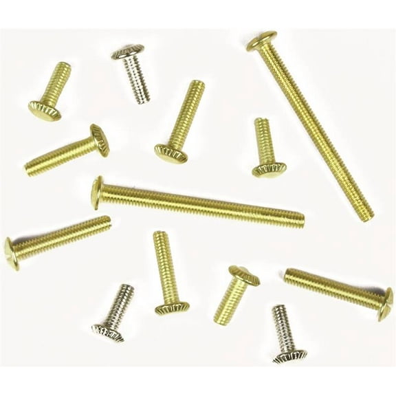 Jandorf 60141 Fixture Screw Assortment 8-32 Thread Brass/Zinc