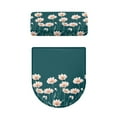 thumbnail image 5 of FOR U DESIGNS Flower Print Toilet Lid Cover with Toilet Tank Lid Cover Portable 2 Pcs Bathroom Toilet Cozy Set Universal Fit for Oval Elongated Round Toilet Seat Covers, 5 of 8