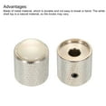 thumbnail image 4 of Uxcell Guitar Bass Dome Knobs White Shell Top 6mm Silver Metal Volume Tone Control with Inner Hexagon Spanner 3 Pack, 4 of 6