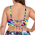 thumbnail image 2 of Ocean Blues Women's Plus Size Ruched Back Tie bikini top Bikini Top Swimsuit Bathing Suits, 2 of 7