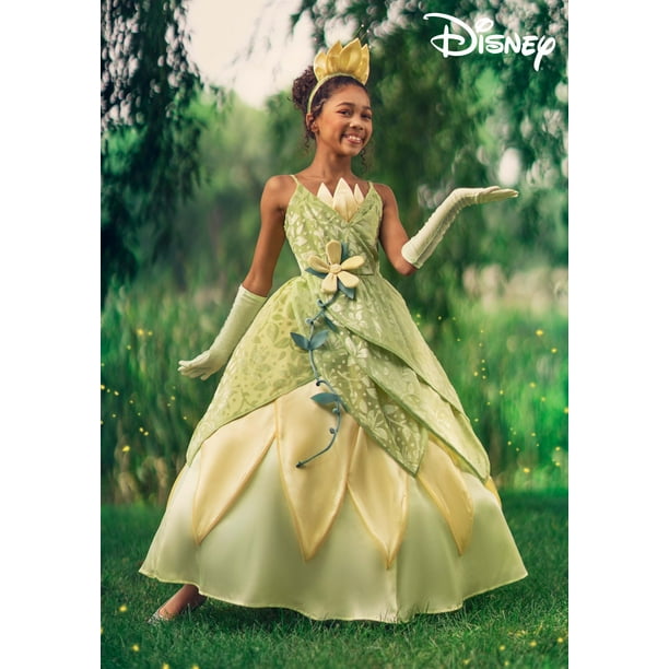 HalloweenCostumes.com Small Girl Girl's Disney Deluxe Tiana Costume, Green/Green/Yellow HalloweenCostumes.com Small Girl Girl's Disney Deluxe Tiana Costume, Green/Green/Yellow