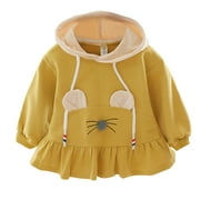 Jianama Baby Girl Kids Long-Sleeve Spring Autumn Cartoon Hoodie Sweatshirt (2-3Y)