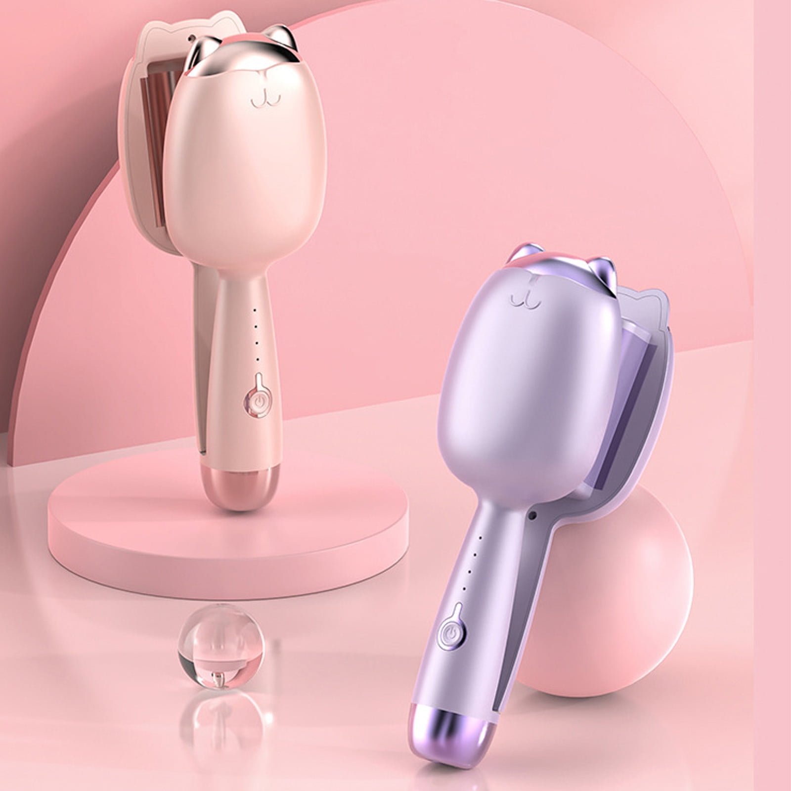 Iumwxz Smart Home Appliances Natural Curls Hair Curler Curling Wand,Negative Hair Straightener Without Damaging Hair Curls,Fast Heating Crimper Wand Curler In All Hair Type Pink End of Year Clearance
