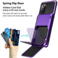 thumbnail image 2 of for Galaxy Note 20 Ultra Case 5G Wallet 4-Card Flip Cover Credit Card Holder Slot Back Pocket Dual Layer Protective Hybrid Hard Shell Bumper Armor Case for Samsung Note 20 Ultra 6.9 Purple, 2 of 11